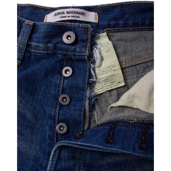 JUNYA WATANABE x COMME DES GARCONS A/W 2013 Multi Patch Blue Denim Jeans - Picture 5 of 7
